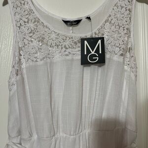 MG White Lace Sleeveless Top